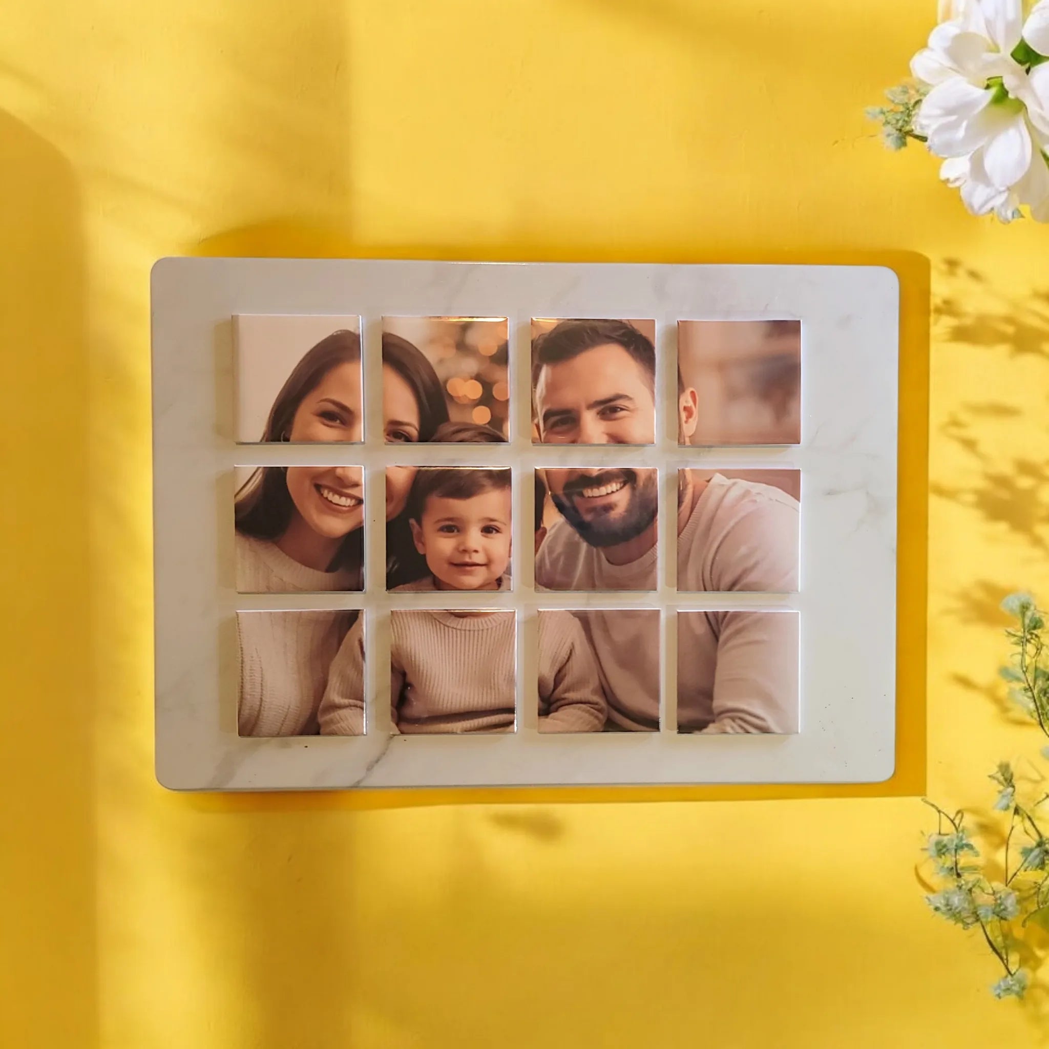 Puzzle Magnétique Photo Personnalisé Cadeau Original en 9 ou 12 Magnets