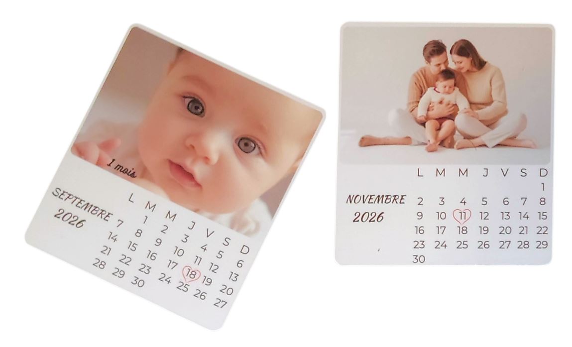 Calendrier magnétique personnalisé Photo 2026