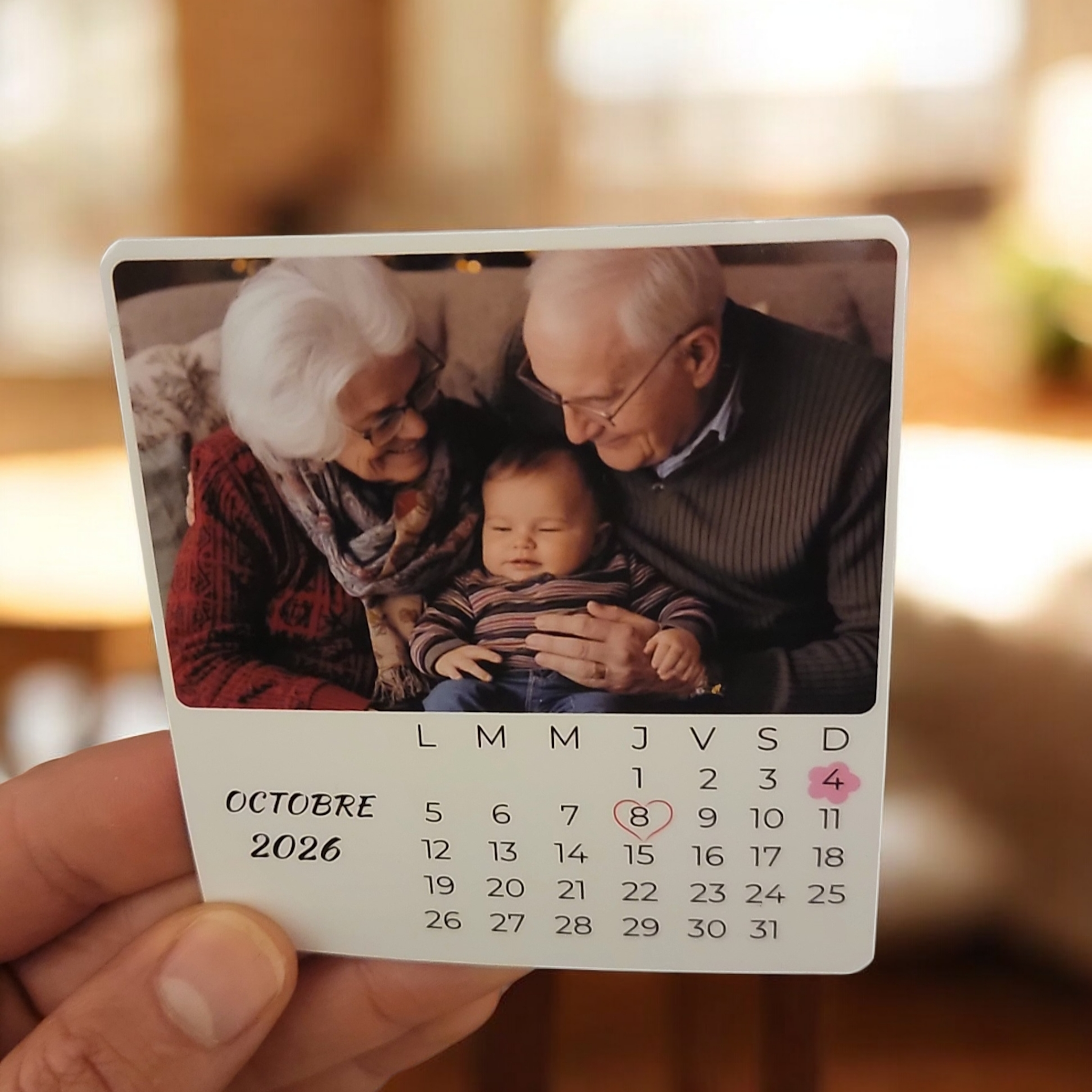 Calendrier magnétique personnalisé Photo 2026