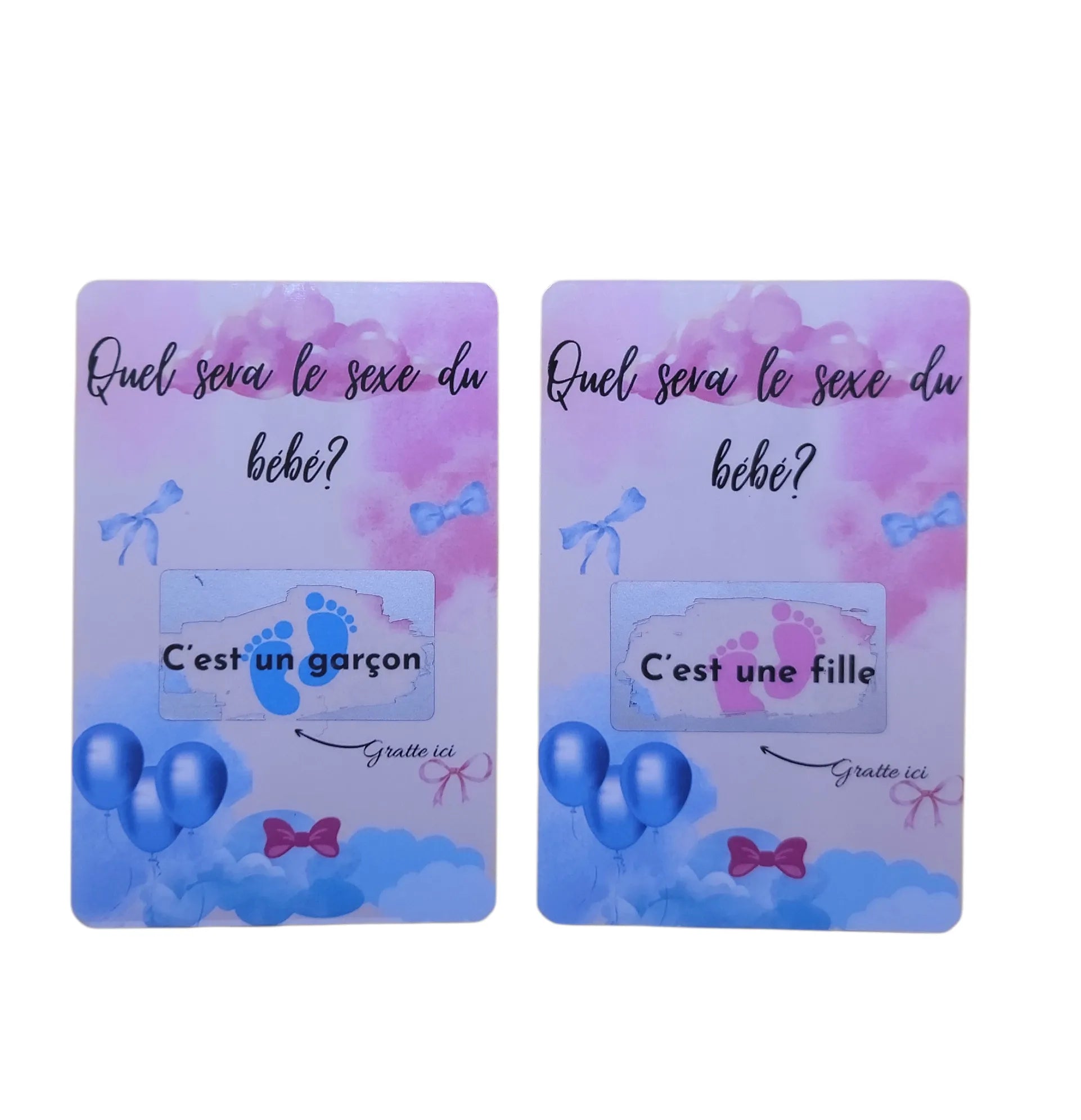 Carte à gratter « Révélation de sexe »